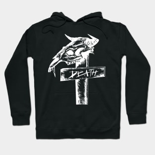 The Mark of The End (White on Black) Hoodie